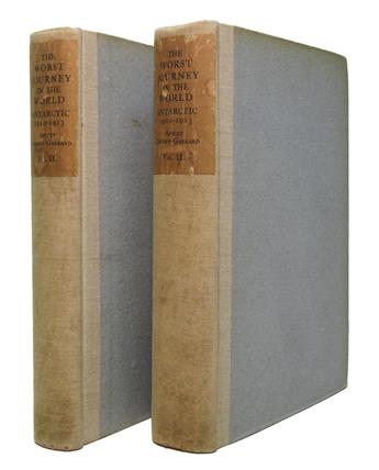 CHERRY-GARRARD, APSLEY. The Worst Journey in the World. Antarctic 1910-1913.  2 vols.  NY, 1923